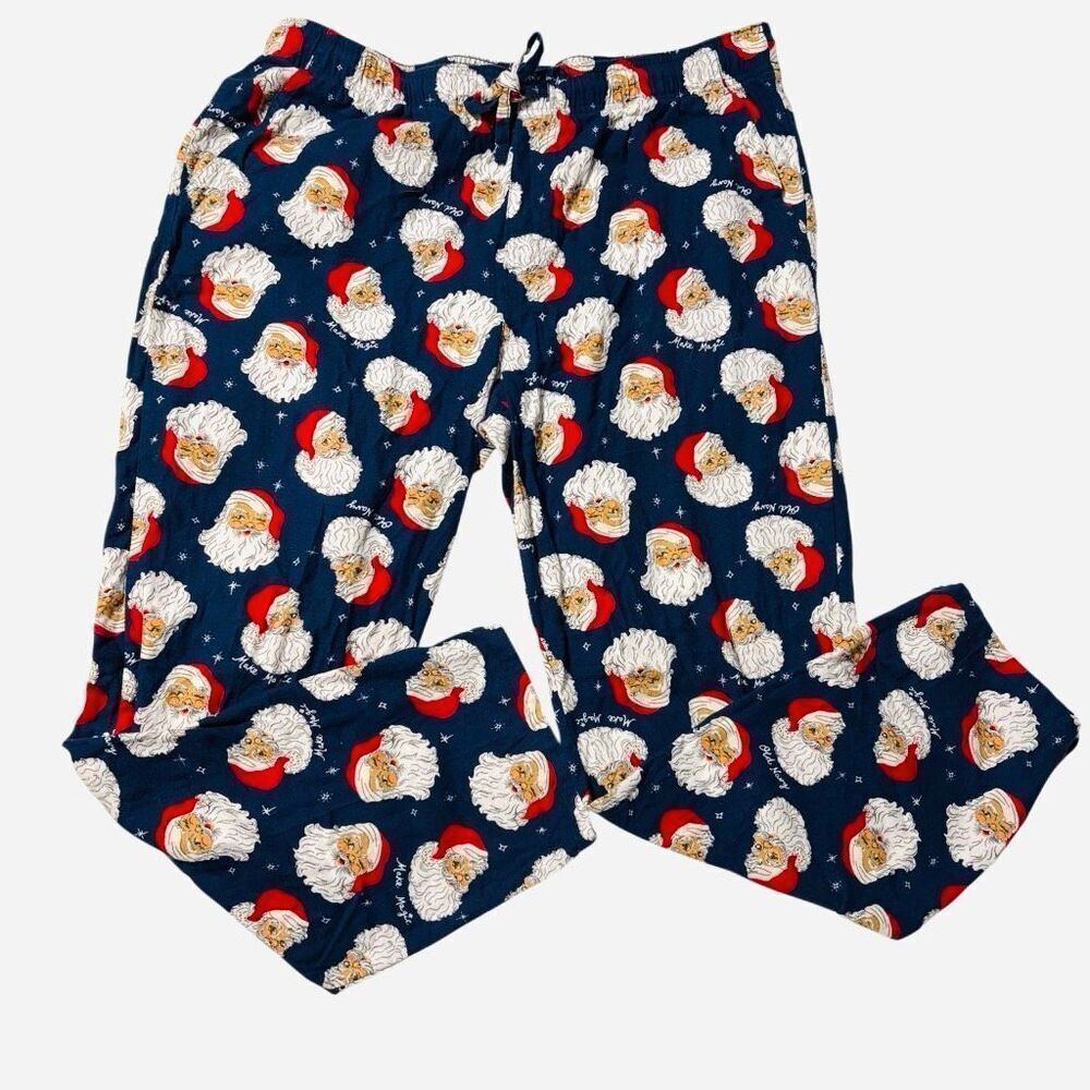 Old Navy XL Christmas Santa100% Cotton Flannel pockets Pajama Pants